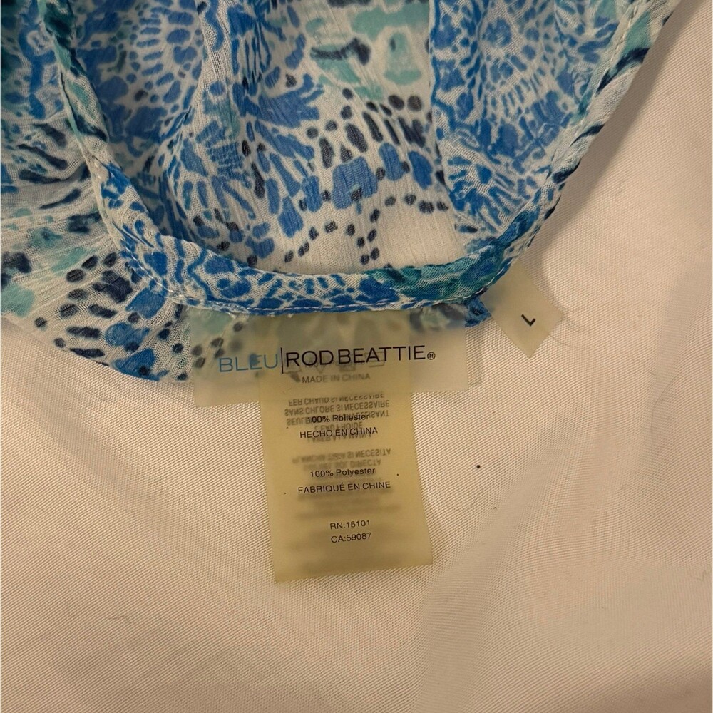BLEU Rod Beattie Swim Coverup Open Shoulder with Sleeves Women's Size Large - Picture 5 of 6